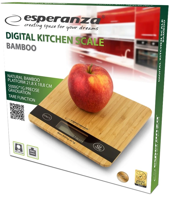 Virtuvinės svarstyklės ESPERANZA EKS005 BAMBOO