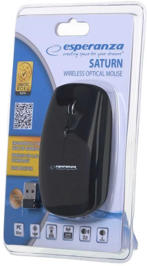 Optinė belaidė pelė Saturn Esperanza EM120K - juoda