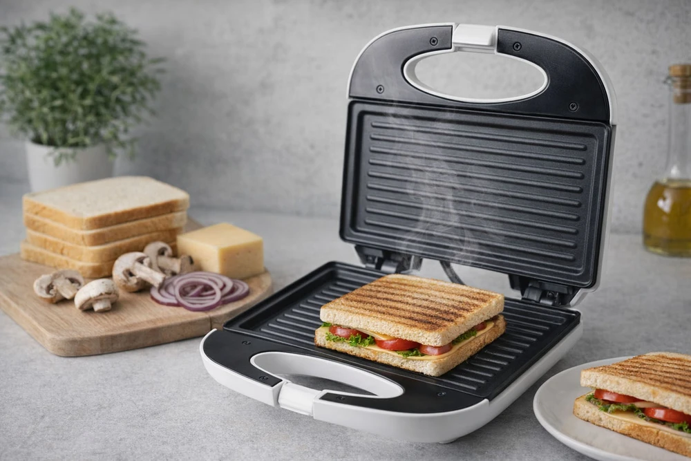 Sumuštinių keptuvas Titanum Toaster for sandwiches Esperanza Panini TKT004W (700W, baltos spalvos)