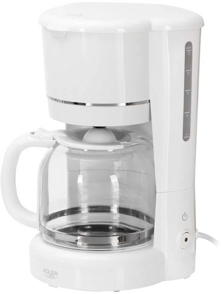 Kavamalė Adler AD 4383w Lašėjimo for ground kavos 1.5 L baltas