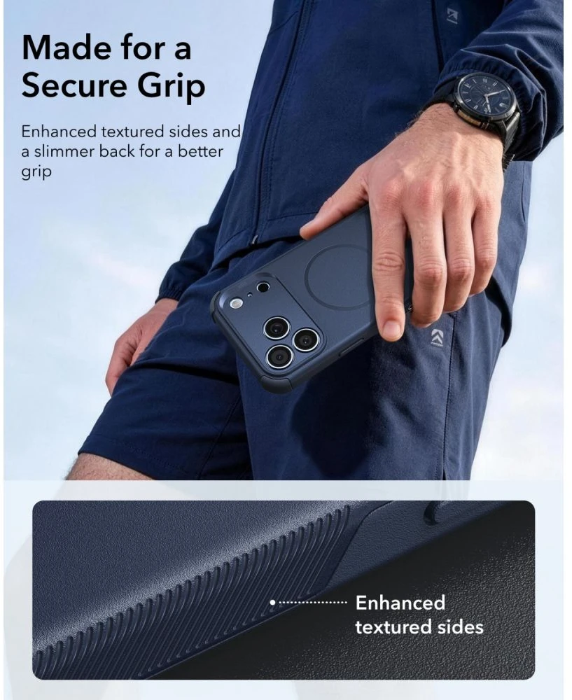 Dėklas ESR Cyber ​​Tough MagSafe Case for iPhone 18 Pro Max / 17 Pro Max - Navy Mėlyna