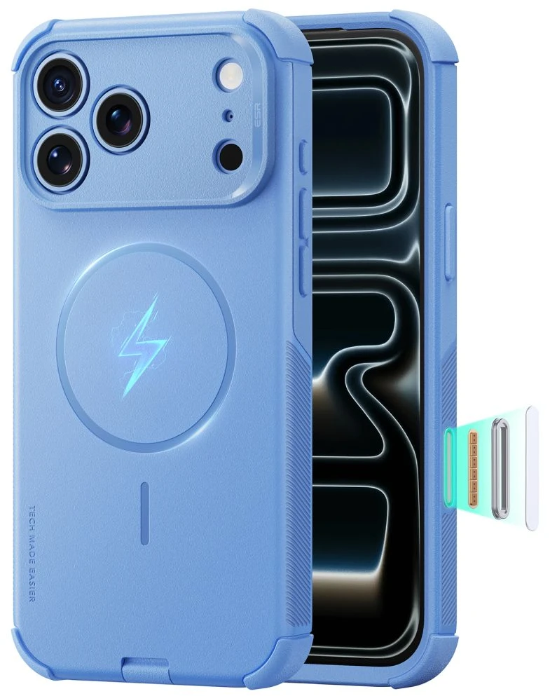 Dėklas ESR Cyber ​​Tough MagSafe Case for iPhone 18 Pro Max / 17 Pro Max - Light Mėlyna