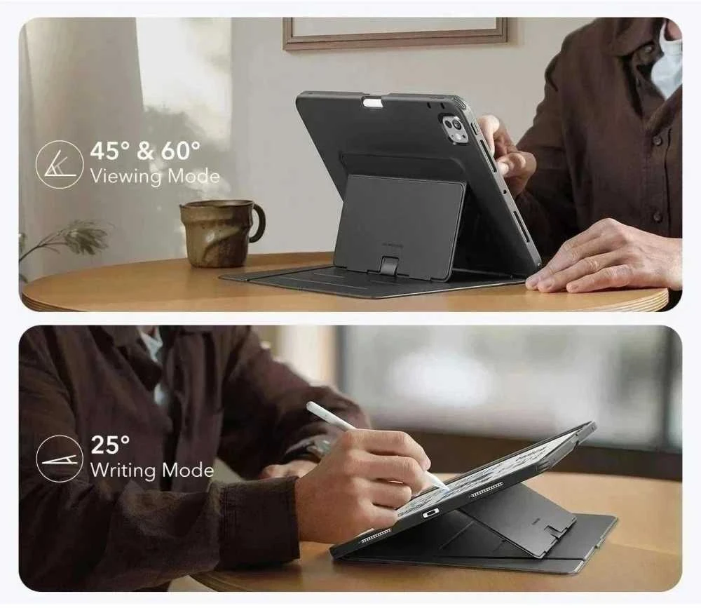 ESR Flip Hybrid do iPad PRO 11” 5 / 6 / 2024-2025 juoda