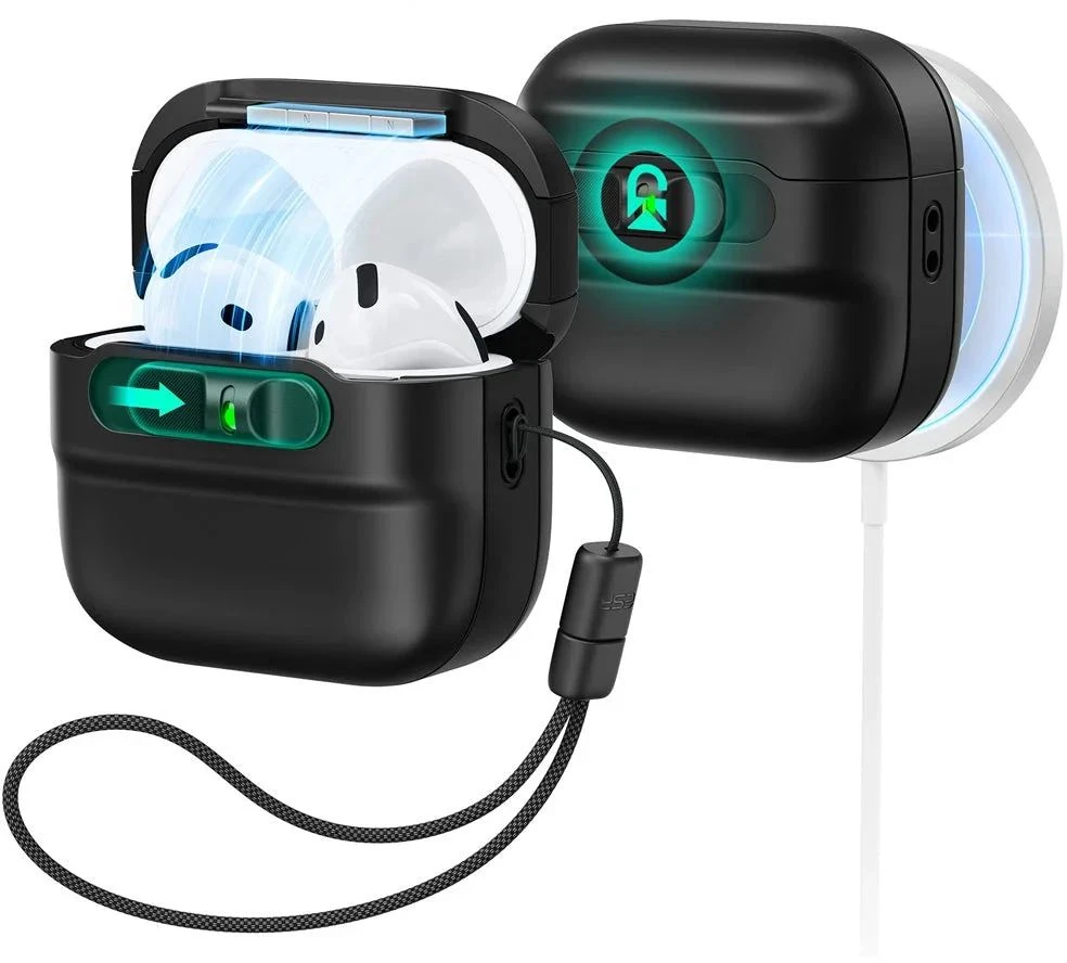 ESR PULSE HALOLOCK MAGSAFE DĖKLAS AIRPODS 4 / 5 Juodas