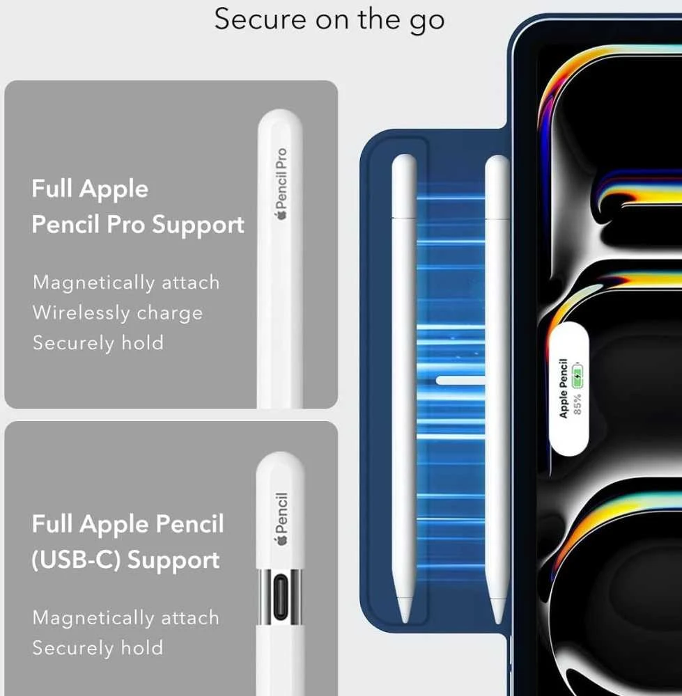 ESR „Rebound“ magnetinis dėklas, skirtas „iPad Pro 11“ 5 / 6 / 2024-2025 - tamsiai mėlynas Mėlyna
