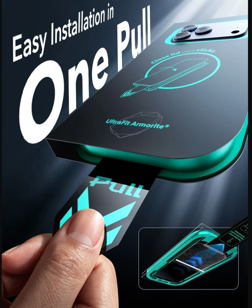 PRIVATUMĄ UŽTIKRINANTIS STIKLAS ESR ULTRAFIT ARMORITE GRŪDINTAS STIKLAS 2-PACK iPhone 18 PRO MAX PRIVACY