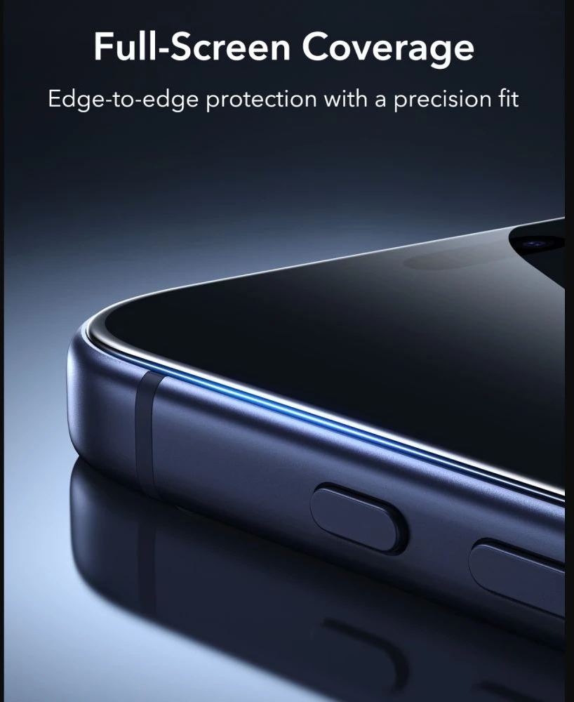 PRIVATUMĄ UŽTIKRINANTIS STIKLAS ESR ULTRAFIT ARMORITE GRŪDINTAS STIKLAS 2 VNT. iPhone 18 PRO PRIVACY