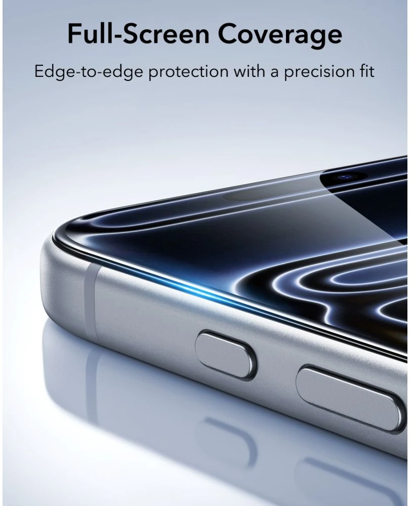 GRŪDINTAS STIKLAS ESR ULTRAFIT Classic TEMPERED GLASS 2-PACK iPhone 17 PRO / 18 PRO Juodos spalvos
