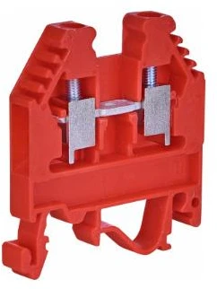 Pliusinis gnybtas ETI DIN, 4 mm², 2 viet., 32 A, raudonas