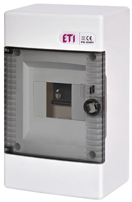 ETI Modulinis skydas ECT4PT, 4 modulių virštinkinis skaidr. IP40