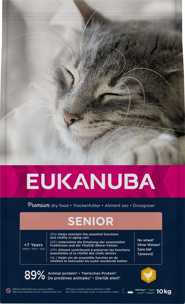 EUKANUBA Senior vištiena - sausas kačių maistas - 10kg