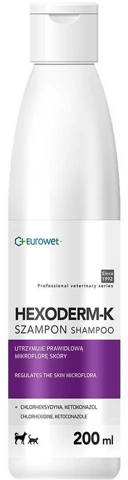 EUROWET Hexoderm-K - Šampūnas šunims ir katėms - 200 ml