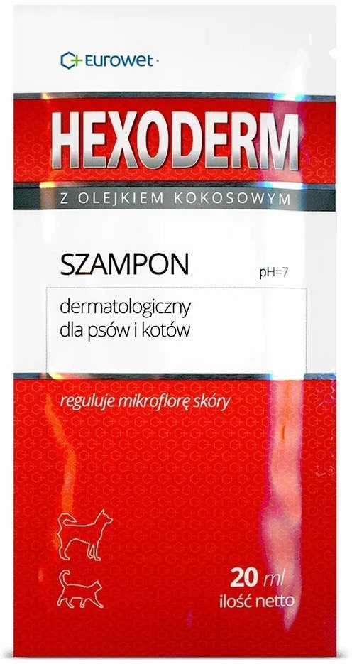 EUROWET Hexoderm - Šampūnas šunims ir katėms - 20x20ml