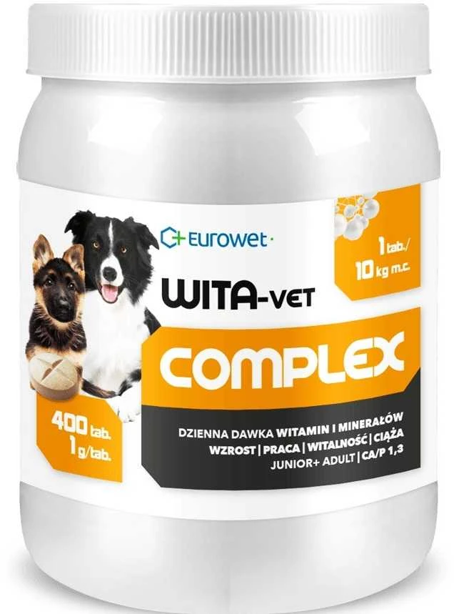 EUROWET Wita-Vet Complex - supplements for dogs - 400 tablets