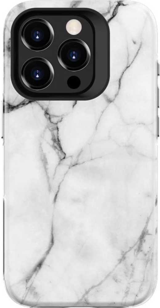 Dėklas Evelatus Armor Case iPhone 15 Pro TPU + PC Dubultā Slāņa Pielāgots Marmora Balts Druka Šoka Izlīdzināšanai Izturīga Aizsardzība