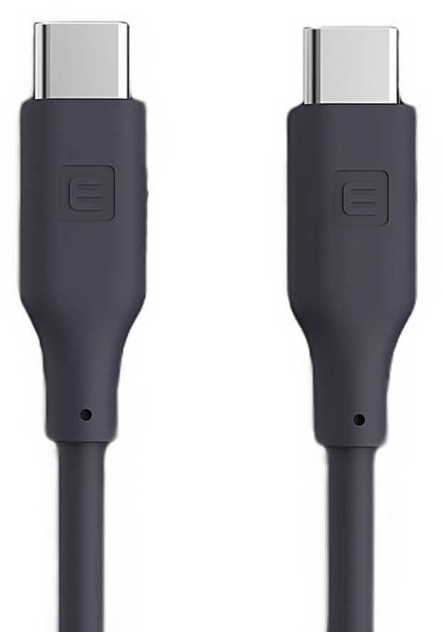 Evelatus FlexCharge III USB-C uz USB-C 60W Ātrā Silikona Vads 1.2M Pelēks