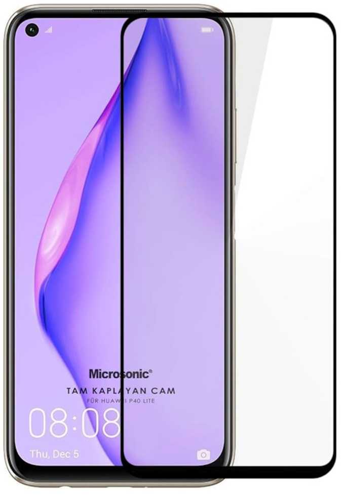 Evelatus Pilna pārklājuma 2.5D Stikls Huawei P40 Lite Anti-Statisks/ Japāņu līme Melns