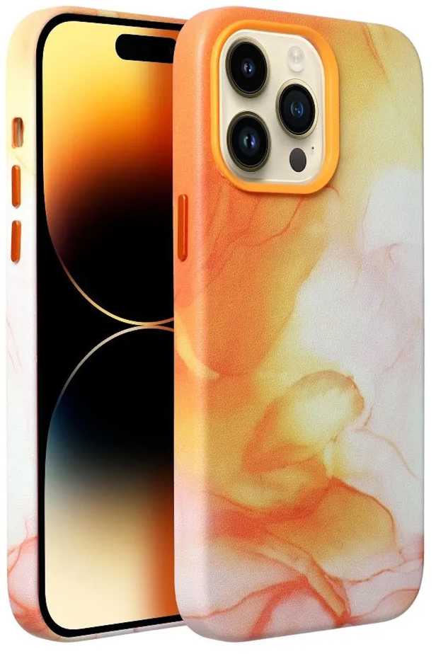 Dėklas Evelatus Premium Silikona Vāciņš iPhone 15 Pro Ar Personalizētu Oranžu Druku Mīksta Pieskāriena Apdare Slim Šoka Pretestība