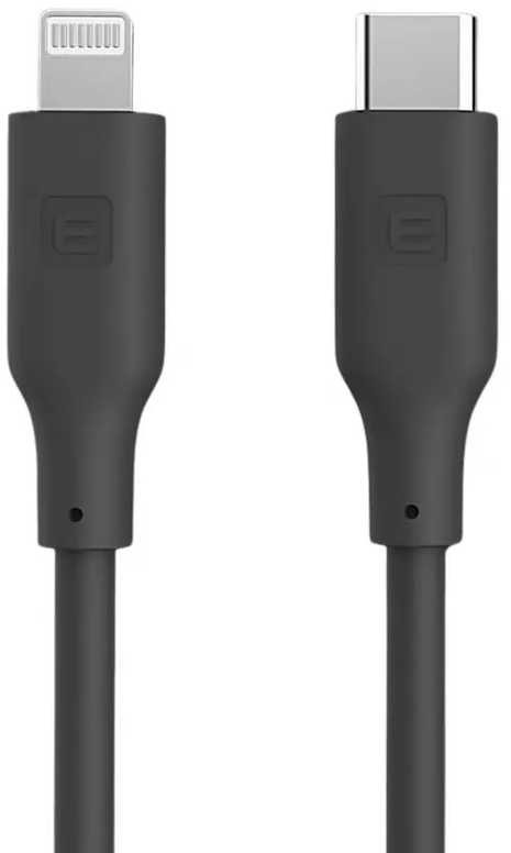 Evelatus SoftPower MFI kabelis USB-C uz Lightning 1.2M 60W 3A Silikons Melns