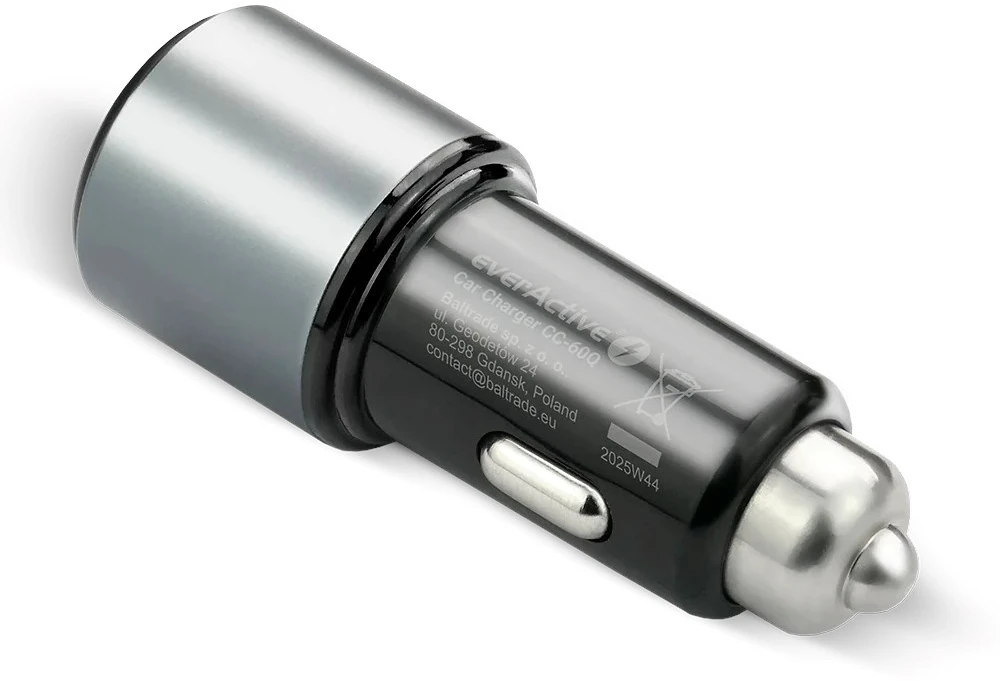 Automobilinis įkroviklis everActive CC-60Q USB QC3.0 + USB-C PD 83W