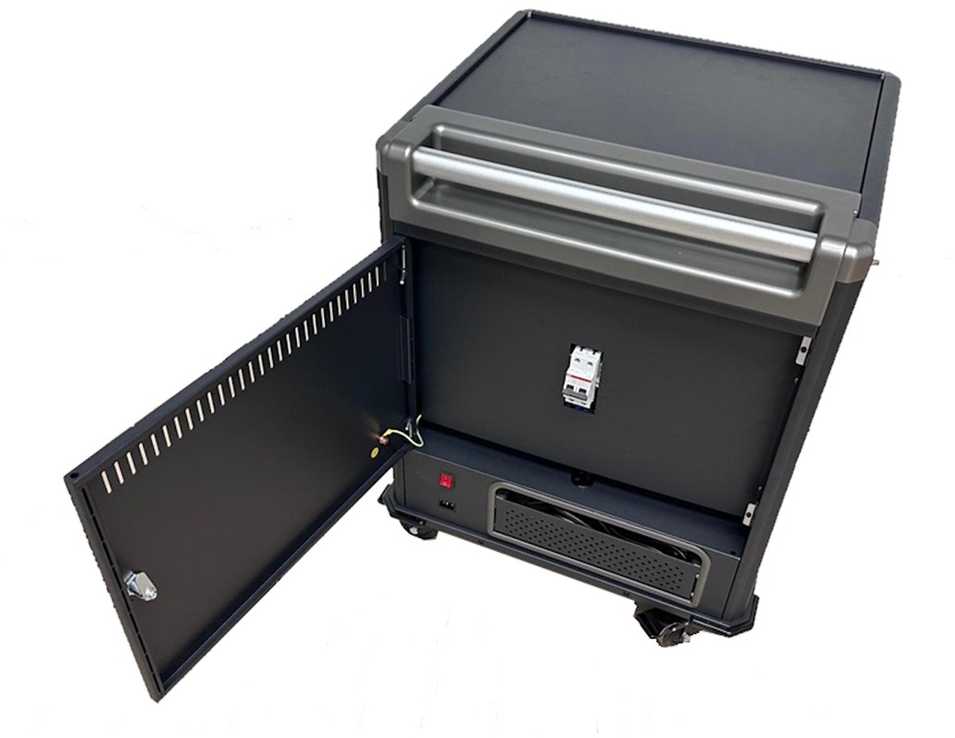 Ewent EW1703 portable device management cart/cabinet Juodas, Pilkas