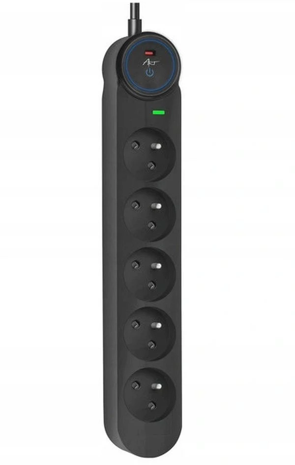 Extension cord 5 sockets Art F2100 1,5 m juodas