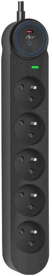 Extension cord 5 sockets Art F2115 5 m juodas