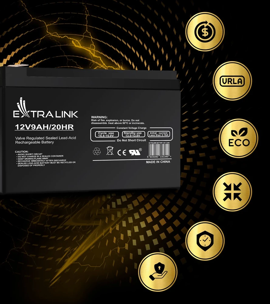 EXTRALINK akumuliatoriaus akumuliatorius AGM 12V 9AH