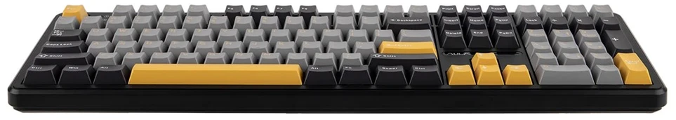 F108 Gray+Oranžinis+Deep Gray Gasket Klaviatūra with Volcano RGB Switches – AULA