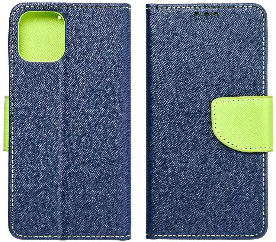 OEM atverčiamas dėklas, skirtas iPhone 15 PRO MAX, Fancy Book, tamsiai mėlynas / lime