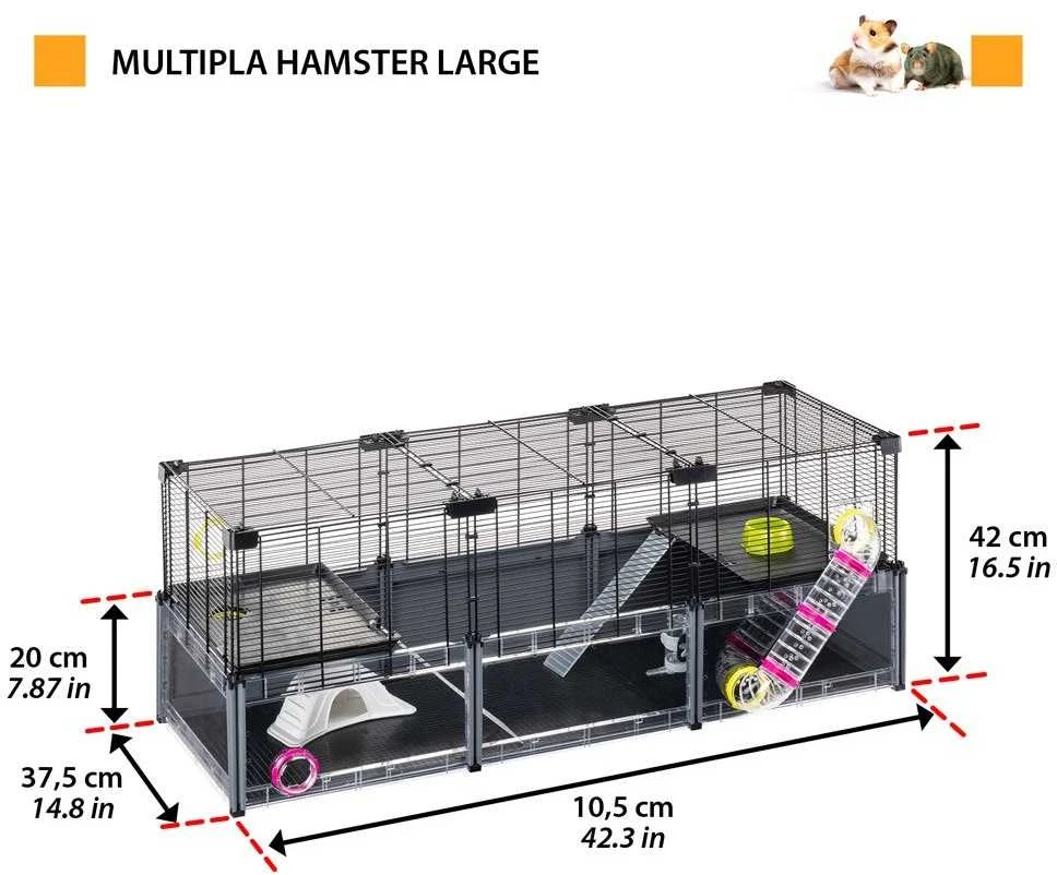 FERPLAST Multipla hamster large - cage for rodents - 107,5 x 37,5 x 42 cm