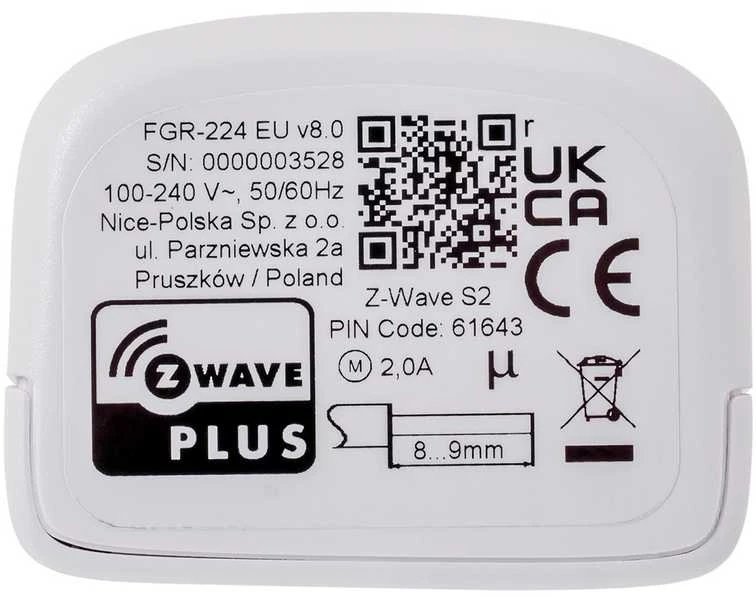 Fibaro | Roller Shutter 4, Z-Wave Plus EU | FGR-224 ZW8 868,4 MHz
