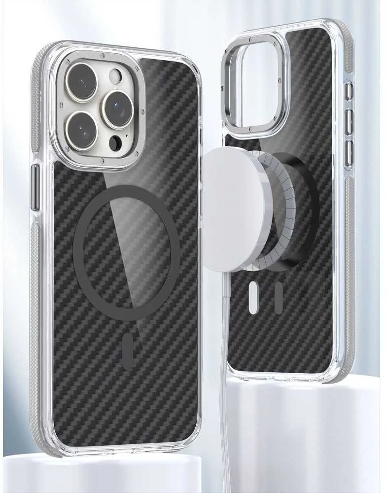 Oem Originalus „iPhone 16e“ (SE4 2025) / 17e „Fiber“ dėklas, suderinamas su „MagSafe“ pilka spalva