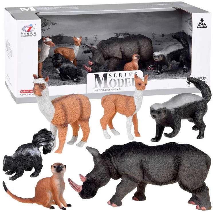 Figūros Gyvūnai Safari Skunk Rhinoceros