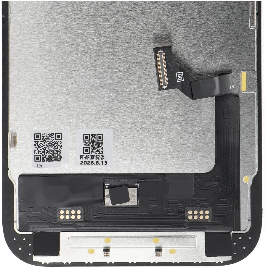 „FixCell“ LCD ekranas, skirtas „iPhone 15“, SOFT OLED 120Hz artumo jutiklio lankstusis kabelis (Diagnozuojamas: Naudotas)