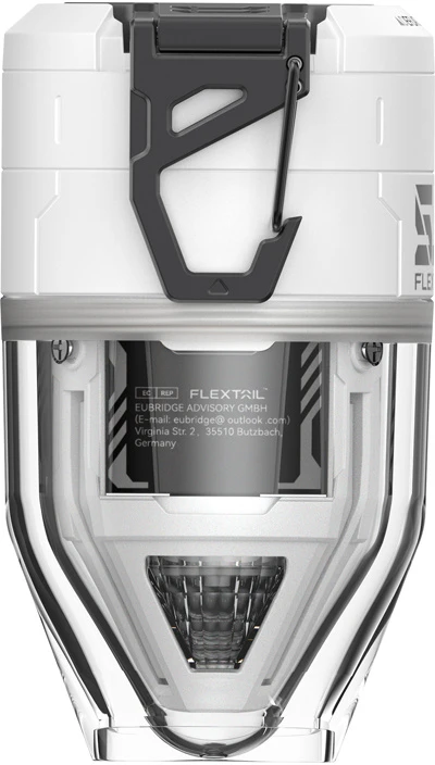 FLEXTAILGEAR nešiojama elektrinė oro pompa su apšvietimu, 15 W, 5,0 kPa, USB įkrovimas, MP3G650-WT