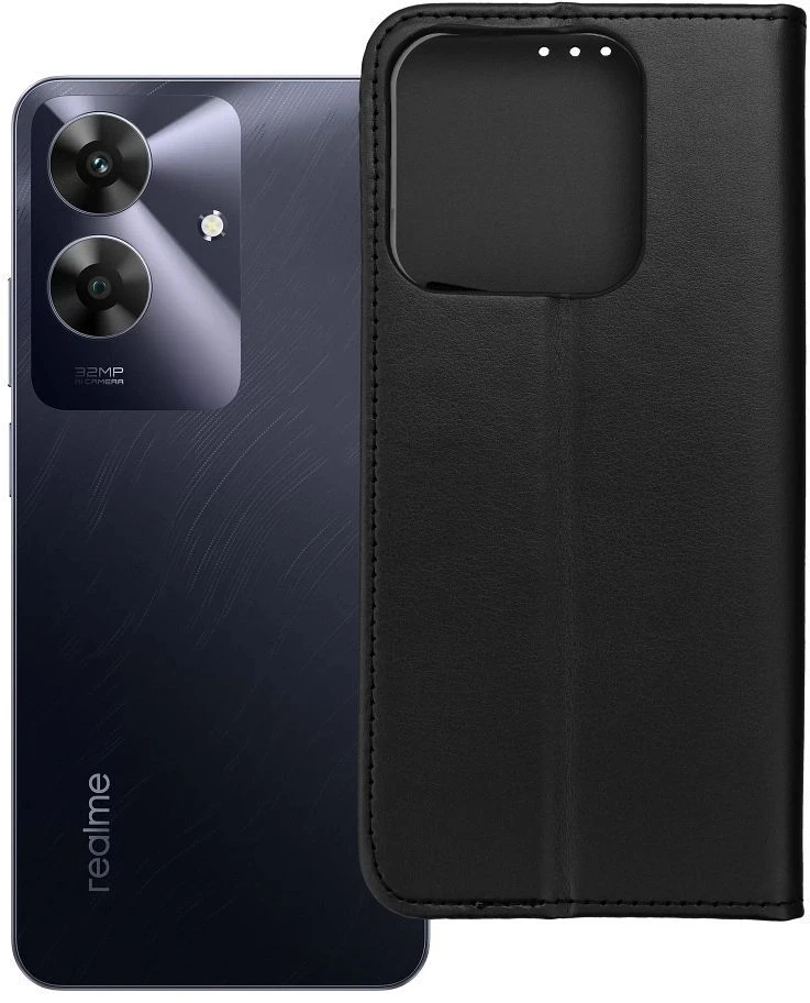 Dėklas Flip case for Realme NOTE 60 Smart Magneto juodas