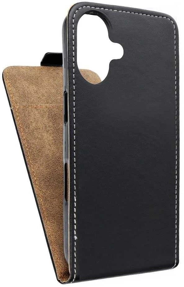 OEM vertikalus atverčiamas dėklas, skirtas iPhone 16 Slim Flexi Fresh, juodas