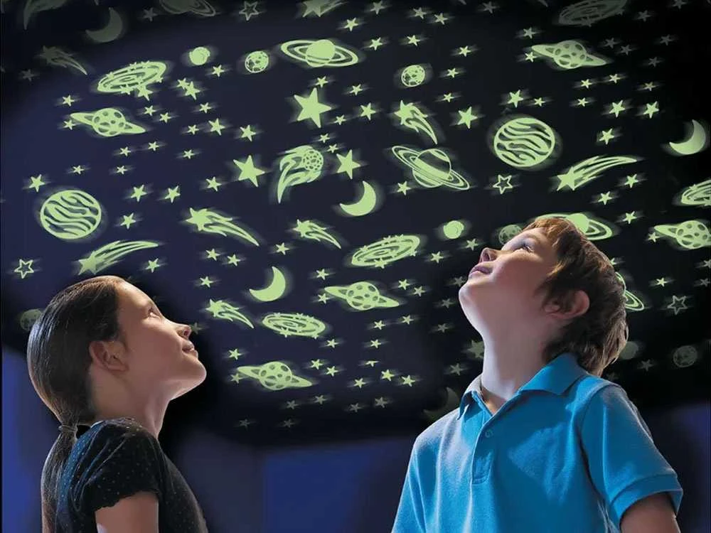 Jokomisiada Fluorescenciniai lipdukai šviesūs papuošalai