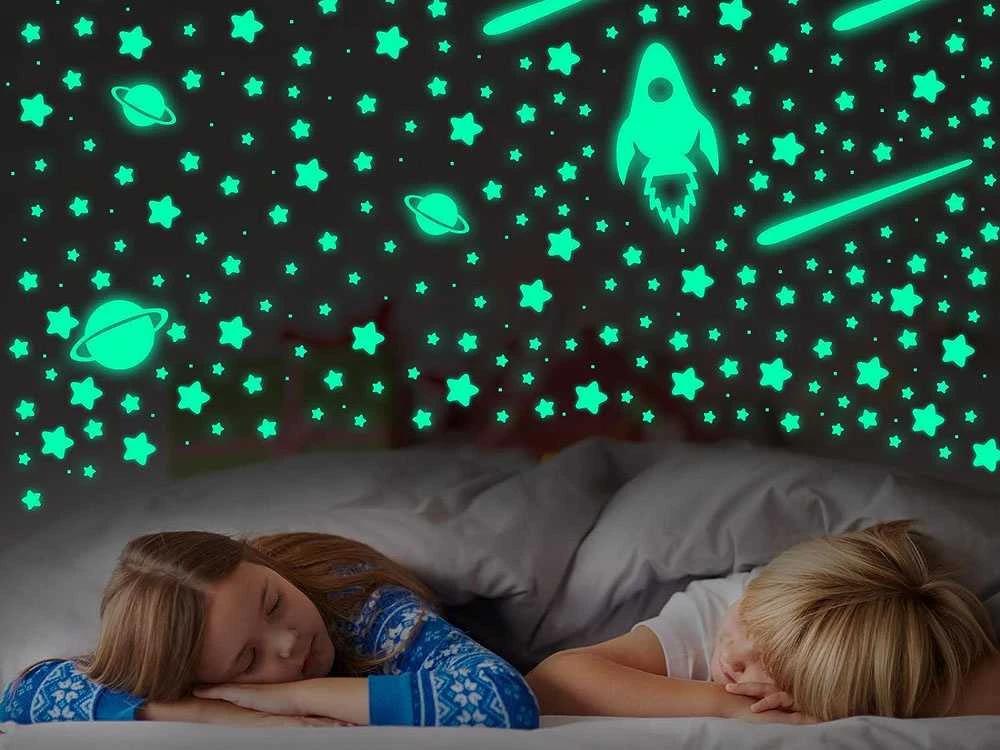 Jokomisiada Fluorescenciniai lipdukai šviesūs papuošalai