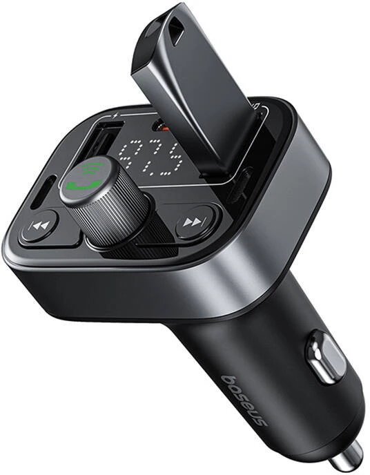 FM siųstuvas Baseus S-09 Pro, Bluetooth (juodas)