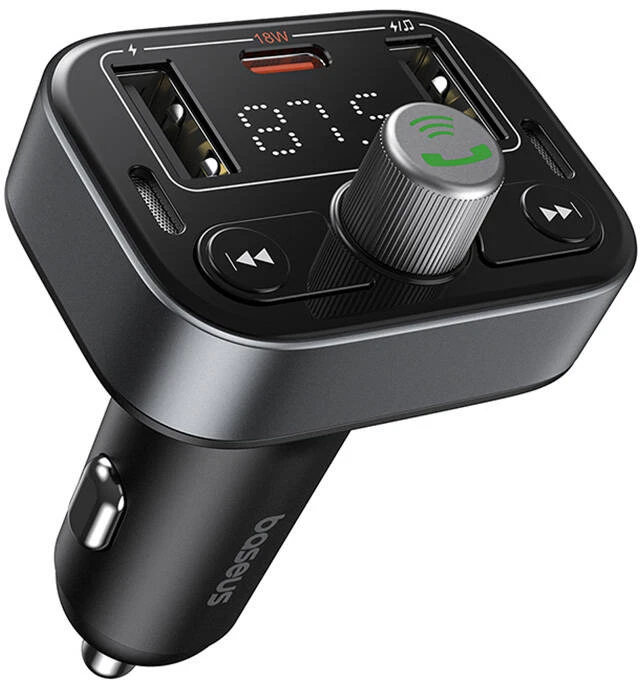 FM siųstuvas Baseus S-09 Pro, Bluetooth (juodas)