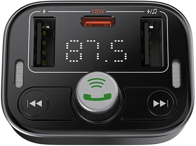 FM siųstuvas Baseus S-09 Pro, Bluetooth (juodas)