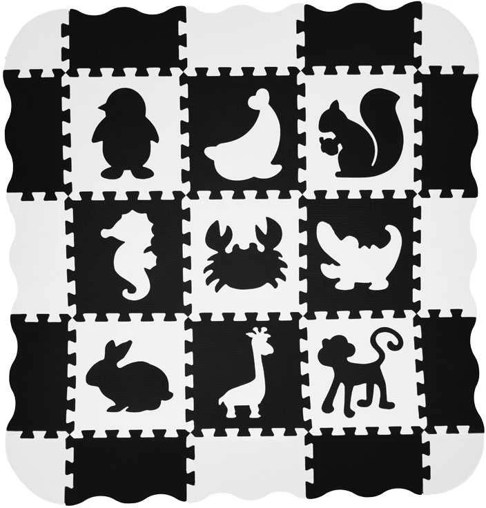 Jokomisiada Dėlionė FOAM Contrast Mat Animals Shapes