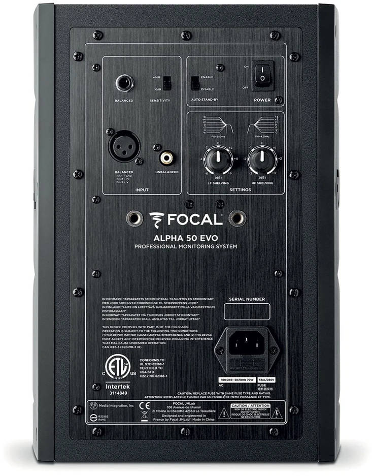 Kompiuterio kolonėlės „Focal Alpha Evo 50“ – aktyvus 2 juostų studijinis monitorius