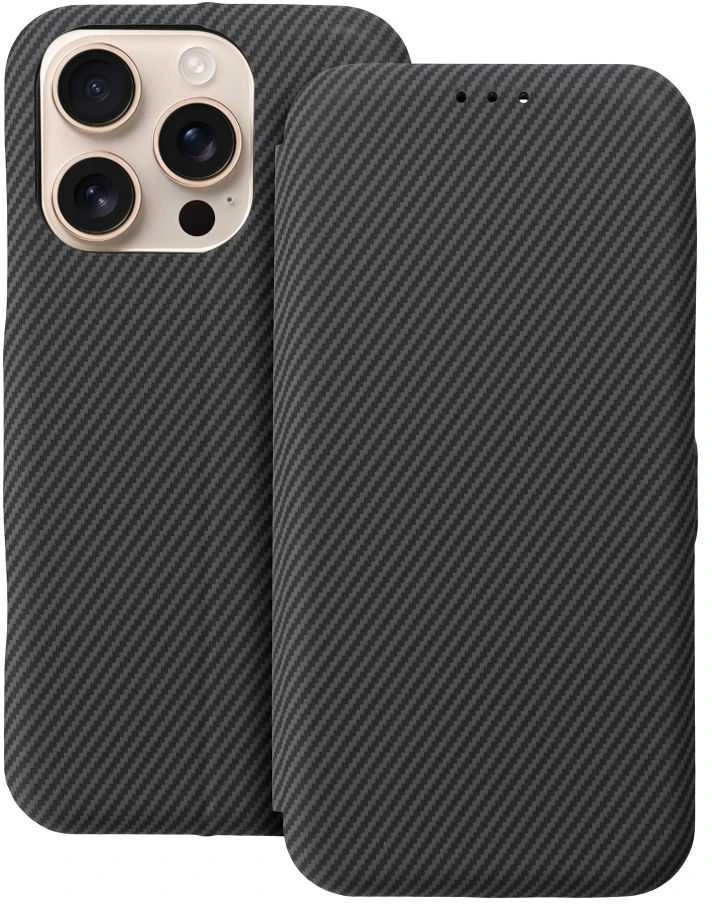 Dėklas Oem Flip case for iPhone 16 PLUS Folio Side Magnet juodas