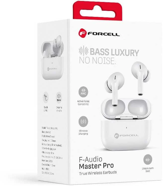 Belaidės ausinės Forcell F-Audio Master Pro TWS baltas