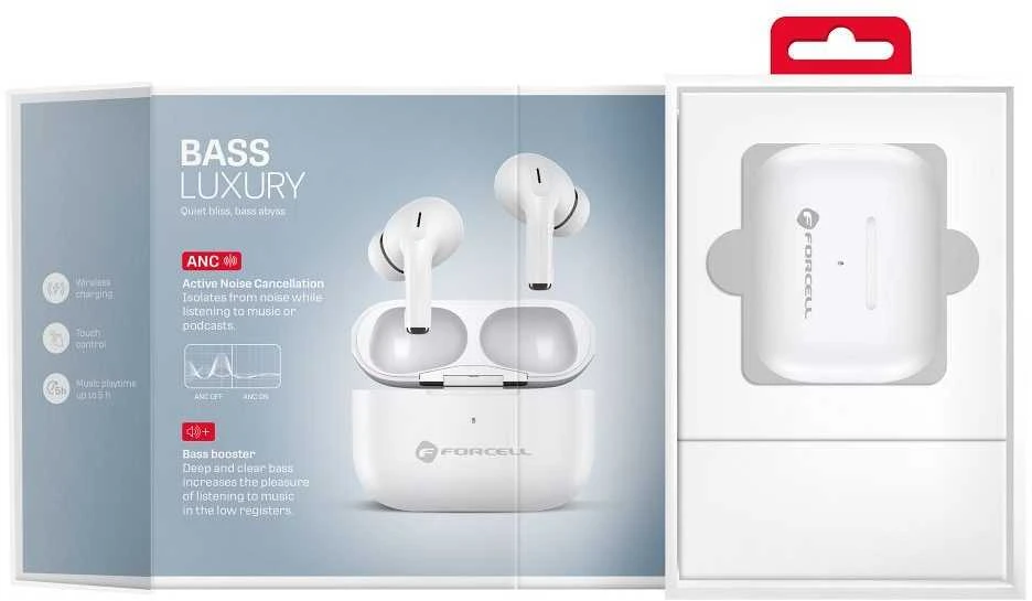 Belaidės ausinės Forcell F-Audio Master Pro TWS baltas