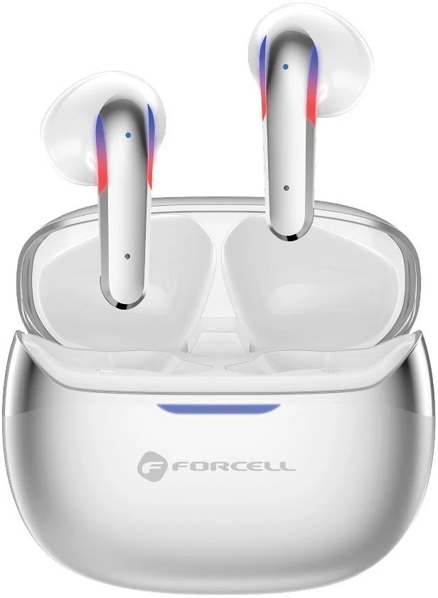 „Forcell F-Audio Pulse Air ENC“ belaidės į ausis įdedamos TWS ausinės, sidabrinės