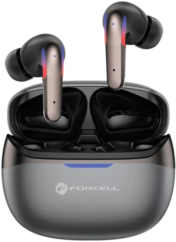 Ausinės Forcell F-Audio Pulse Pro ANC + ENC Belaidės In-Ear TWS Earbuds juodas